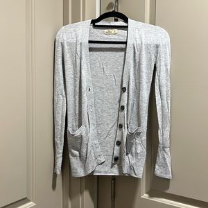 Gray Hollister Cardigan